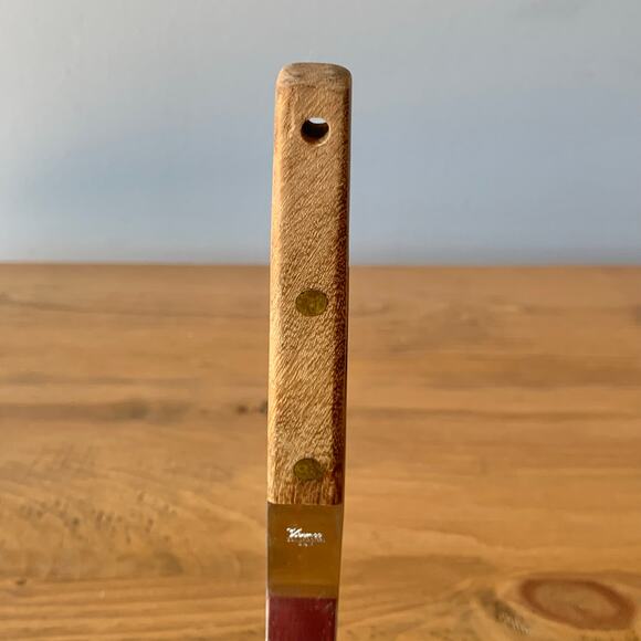 Vtg Vernco Potato Masher Chopper Hexagon Heavy Duty Stainless Wood Japan MCM - Picture 8 of 9